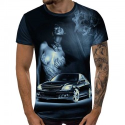 3D Мъжка тениска Car 6840 +...