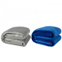 2 броя одеяла ХИТ сиво и синьо