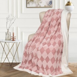 Одеяло Ромб, розово