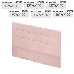 Табла за легло Ботън, розово