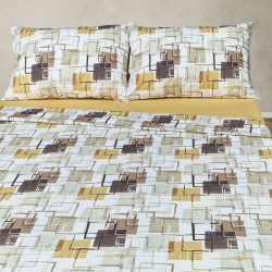 Спално бельо Кубето, беж охра