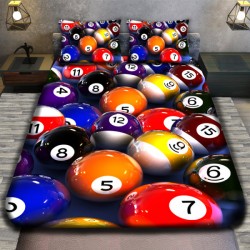 3D спално бельо Игри, БИЛЯРД