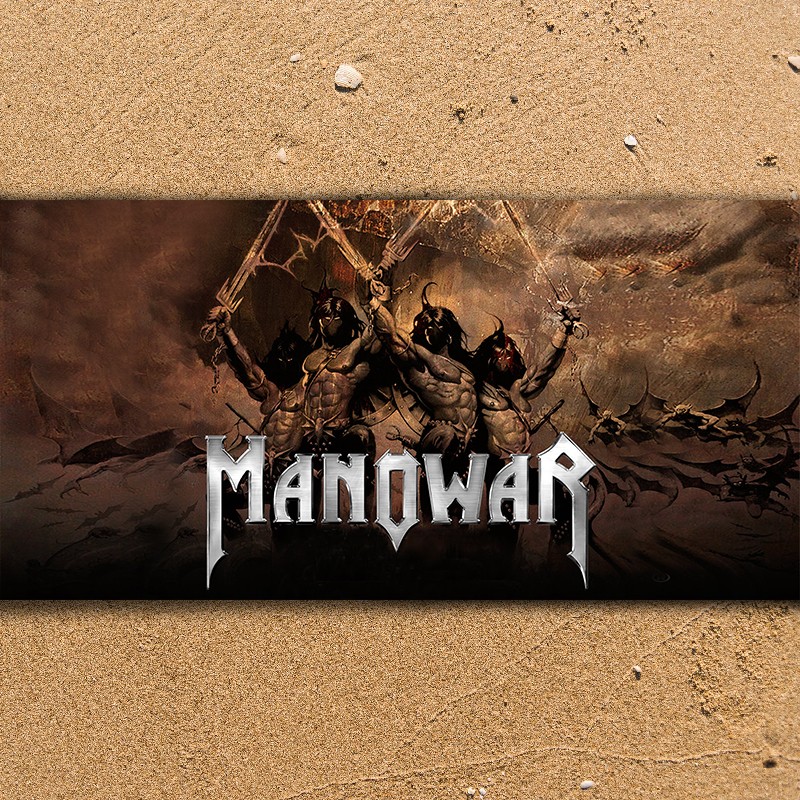3D Плажни кърпи Music Manowar Skull