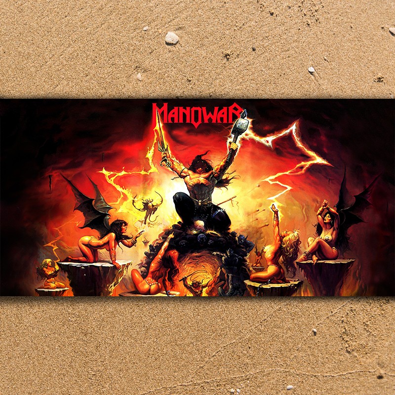 3D Плажни кърпи Music Manowar blaze