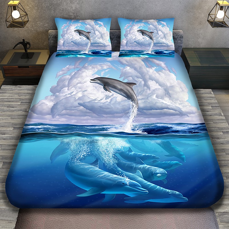 3D спално бельо с животни, Делфин