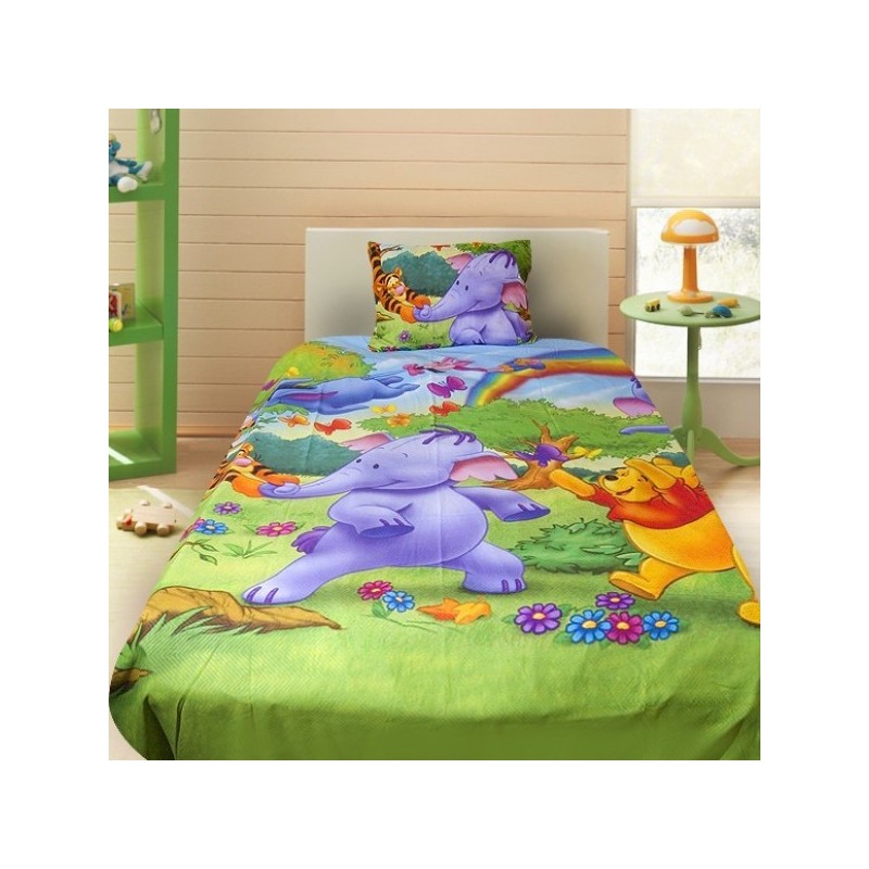 Детско 3D спално бельо Winnie The Pooh Rainbow