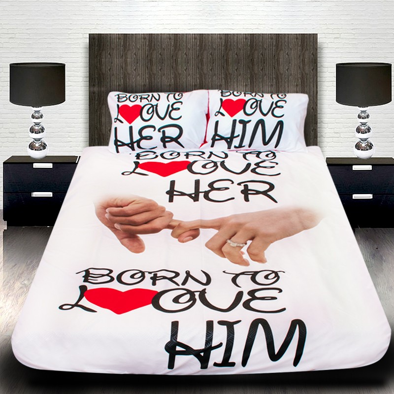 3D спално бельо Романтични, BORN TO LOVE