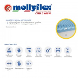 Mатрак Mollyflex, COMFORT MEMORY, 22см
