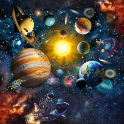 Детско 3D спално бельо КОСМОС