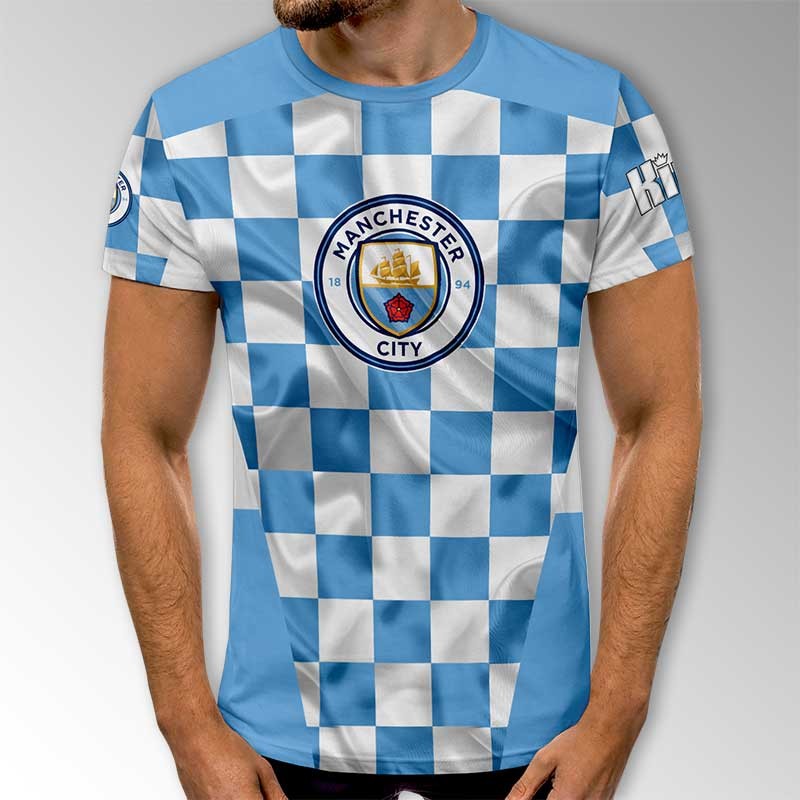 3D Мъжка тениска FC Manchester Citi