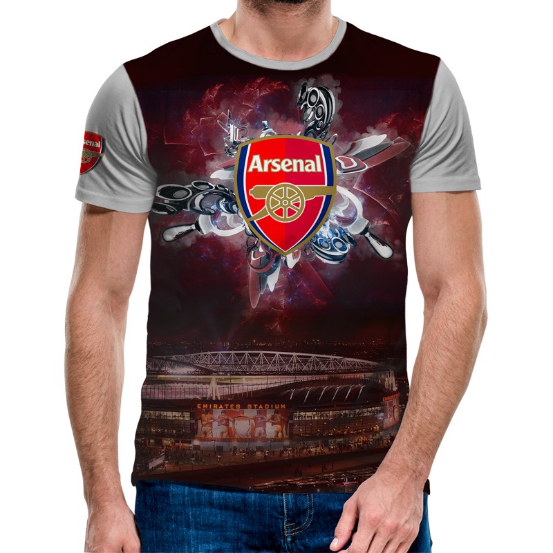 3D Мъжка Фенска тениска Arsenal FC