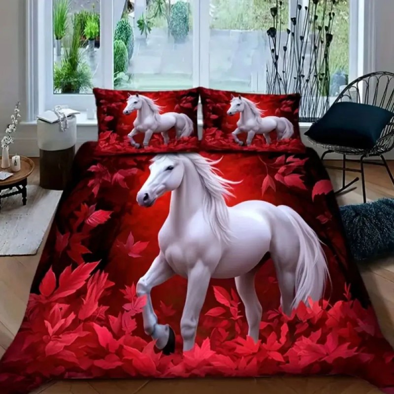 3D спално бельо с Животни, Кон 13946