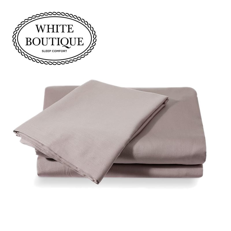 Чаршаф с ластик памучен сатен White Boutique STOUN 37см.