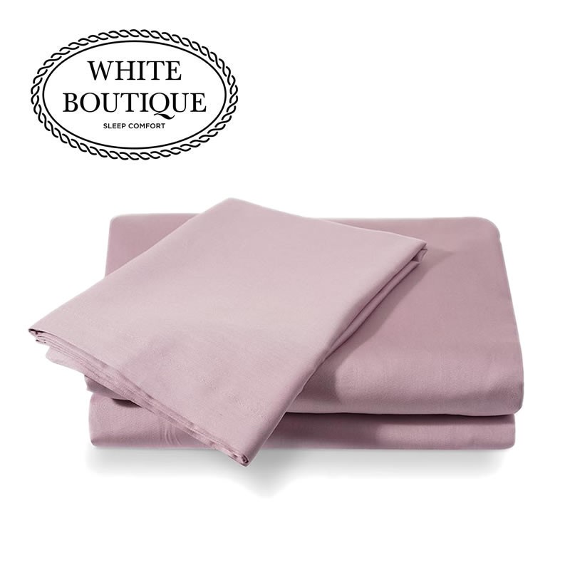 Чаршаф с ластик памучен сатен White Boutique Лилав 37см.