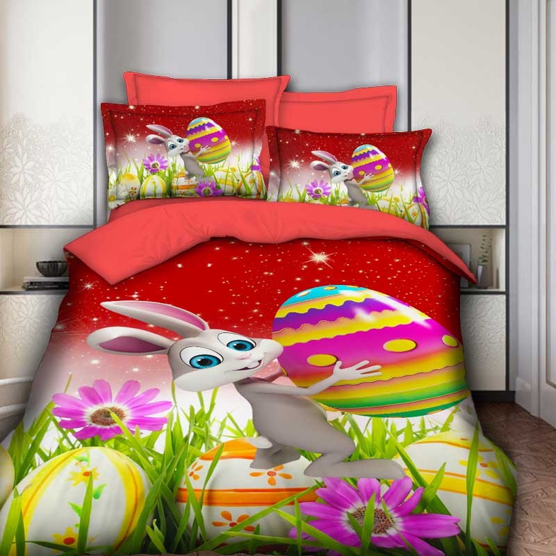 3D спално бельо Великденско зайче