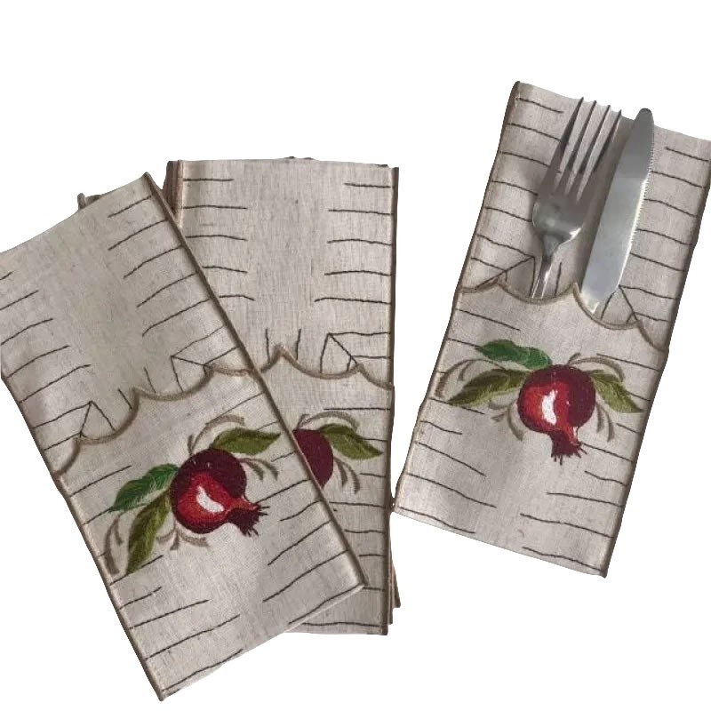 Луксозна сгъната салфетка ЦВЕТЯ