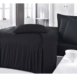 Спално бельо памучен сатен Uni Black